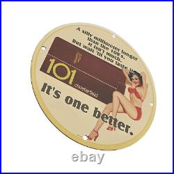 Vintage 1968 Chesterfield Cigarettes Porcelain Enamel Gas & Oil Garage Sign