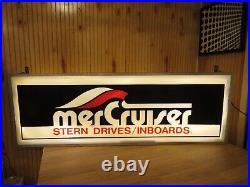 Vintage 1980s Mercury MerCruiser Lighted Sign Double Sided Stern drives inboards