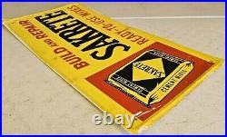 Vintage 28.5 SSA Original 1960's Embossed Sakrete Cement Advertising Sign