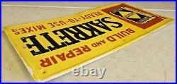 Vintage 28.5 SSA Original 1960's Embossed Sakrete Cement Advertising Sign