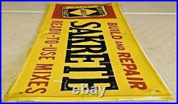 Vintage 28.5 SSA Original 1960's Embossed Sakrete Cement Advertising Sign