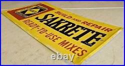 Vintage 28.5 SSA Original 1960's Embossed Sakrete Cement Advertising Sign