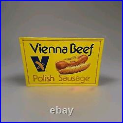 Vintage 35 SSA Vienna Beef Polish Sausage Advertising Sign