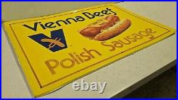 Vintage 35 SSA Vienna Beef Polish Sausage Advertising Sign