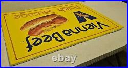 Vintage 35 SSA Vienna Beef Polish Sausage Advertising Sign