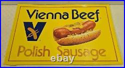 Vintage 35 SSA Vienna Beef Polish Sausage Advertising Sign