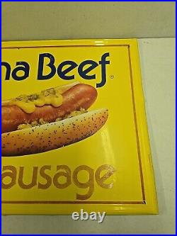 Vintage 35 SSA Vienna Beef Polish Sausage Advertising Sign