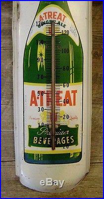 Vintage A-TREAT Beverages Ginger Ale THERMOMETER - 36 - sign old rare