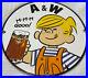 Vintage-A-W-M-m-m-Good-Porcelain-Sign-Dennis-The-Menace-Root-Beer-Float-01-mm