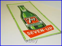 Vintage Advertising 7 Up Sign, Bottle, Pop Soda, Original