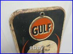 Vintage Advertising Gulf Oil Gas Thermometer Garage Store Auto Petroliana A-481