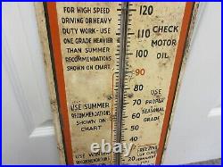 Vintage Advertising Gulf Oil Gas Thermometer Garage Store Auto Petroliana A-481