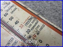 Vintage Advertising Gulf Oil Gas Thermometer Garage Store Auto Petroliana A-481