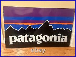 Vintage Advertising Patagonia Tin/Metal Original Display Sign (35x21 inches)