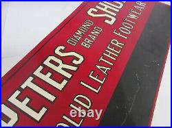 Vintage Advertising Peters Diamond Shoes Tin Sign 11-w