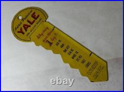 Vintage Advertising Sign- Vintage Yale Keys 2-sided Die-cut Sign- Vintage Keys