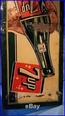 Vintage Advertising Sign fresh up 7 Up, Pop Soda, Original, 7up