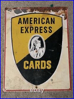 Vintage American Express sign single sided