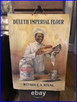 Vintage Antique Advertising Sign Duluth Imperial Flour