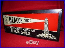Vintage Beacon Shoe Light Up Flashing Sign Super Rare Wow! Original Real Sign