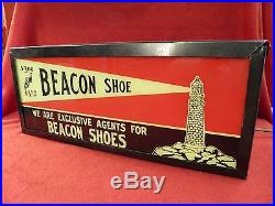 Vintage Beacon Shoe Light Up Flashing Sign Super Rare Wow! Original Real Sign
