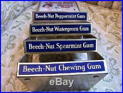 Vintage Beech-Nut Chewing Gum Advertising Sign Tin Countertop Display