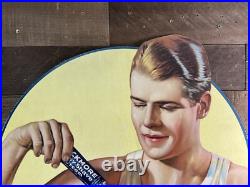 Vintage Bickmore Easy Shave Cream Cardboard Advertising Sign Vintage Bickmore Easy Shave Cream Cardboard Advertising Sign