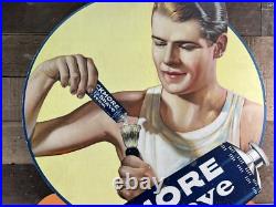 Vintage Bickmore Easy Shave Cream Cardboard Advertising Sign Vintage Bickmore Easy Shave Cream Cardboard Advertising Sign
