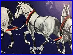 Vintage Bickmore's Gall Salve Ad Sign Cardboard 23.18 h x33.25 w Horses Rare