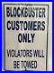 Vintage-Blockbuster-Movie-Metal-Sign-Plaque-White-with-Blue-Lettering-Placard-01-hxu
