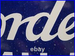 Vintage Bordens Porcelain Sign Old 1950 Dairy Milk Farm Cow Ice Cream Food Co