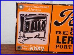 Vintage Brunswick Phonographs Radios Porcelain Sign