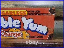 Vintage Bubble Yum Porcelain Sign Chewing Gum Candy General Store Sweet Snack