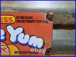 Vintage Bubble Yum Porcelain Sign Chewing Gum Candy General Store Sweet Snack