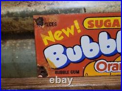 Vintage Bubble Yum Porcelain Sign Chewing Gum Candy General Store Sweet Snack