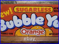 Vintage Bubble Yum Porcelain Sign Chewing Gum Candy General Store Sweet Snack