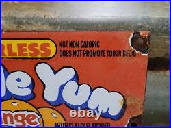 Vintage Bubble Yum Porcelain Sign Chewing Gum Candy General Store Sweet Snack