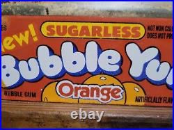 Vintage Bubble Yum Porcelain Sign Chewing Gum Candy General Store Sweet Snack