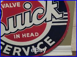 Vintage Buick Double Sided Porcelain Sign Valve In Head 30 Inches
