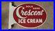 Vintage-CRESCENT-ICE-CREAM-SOLD-HERE-FLANGE-SIGN-Rare-Old-Advertising-Sign-01-nm