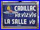 Vintage-Cadillac-Porcelain-Sign-La-Salle-V8-Sales-Service-Car-Dealer-Walker-Co-01-ek