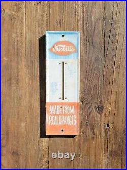 Vintage California Advertising Nesbitt's Soda Fountain Store Tin Thermometer