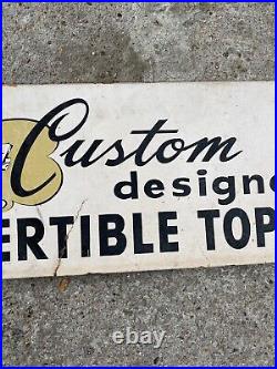 Vintage Cardboard Advertising Sign Cars Custom Convertible Rare Hot Rod