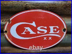 Vintage Case Porcelain Sign Knife Knive Sporting Goods Sharp Edge Cutlery Oval