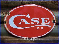 Vintage Case Porcelain Sign Knife Knive Sporting Goods Sharp Edge Cutlery Oval