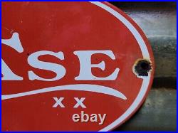 Vintage Case Porcelain Sign Knife Knive Sporting Goods Sharp Edge Cutlery Oval