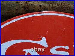 Vintage Case Porcelain Sign Knife Knive Sporting Goods Sharp Edge Cutlery Oval