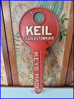 Vintage Cast Iron Trade Sign Keil Charlestown NH Key Advertising Sign