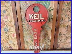 Vintage Cast Iron Trade Sign Keil Charlestown NH Keys Made Advertising Sign