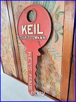 Vintage Cast Iron Trade Sign Keil Charlestown NH Keys Made Advertising Sign